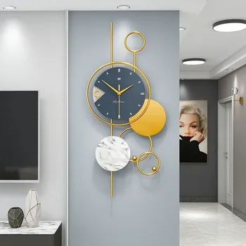 Nordic Light Роскошные Художественные настенные часы Простое современное украшение Домашние Часы Настенные Модные Креативные Настенные часы для гостиной