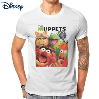 Футболки Muppets Show Kermit Frog для мужчин, забавные хлопковые футболки с круглым вырезом и коротким рукавом, футболка Disney, идея подарка, одежда